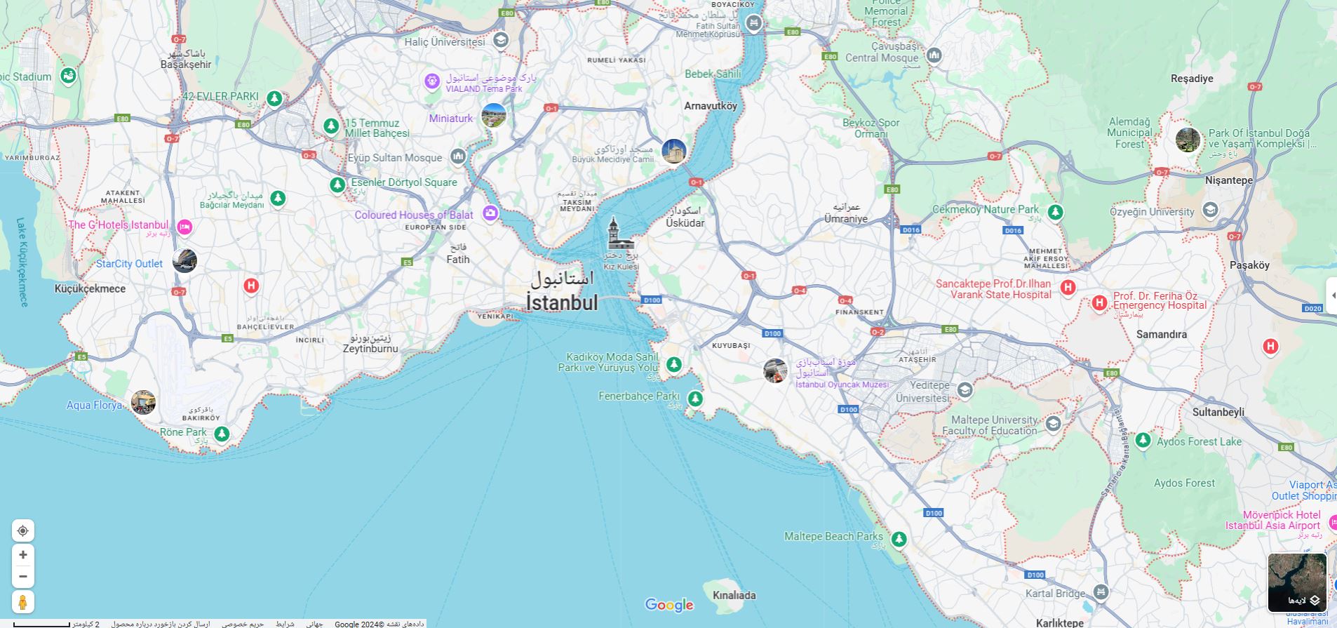 نقشه استانبول