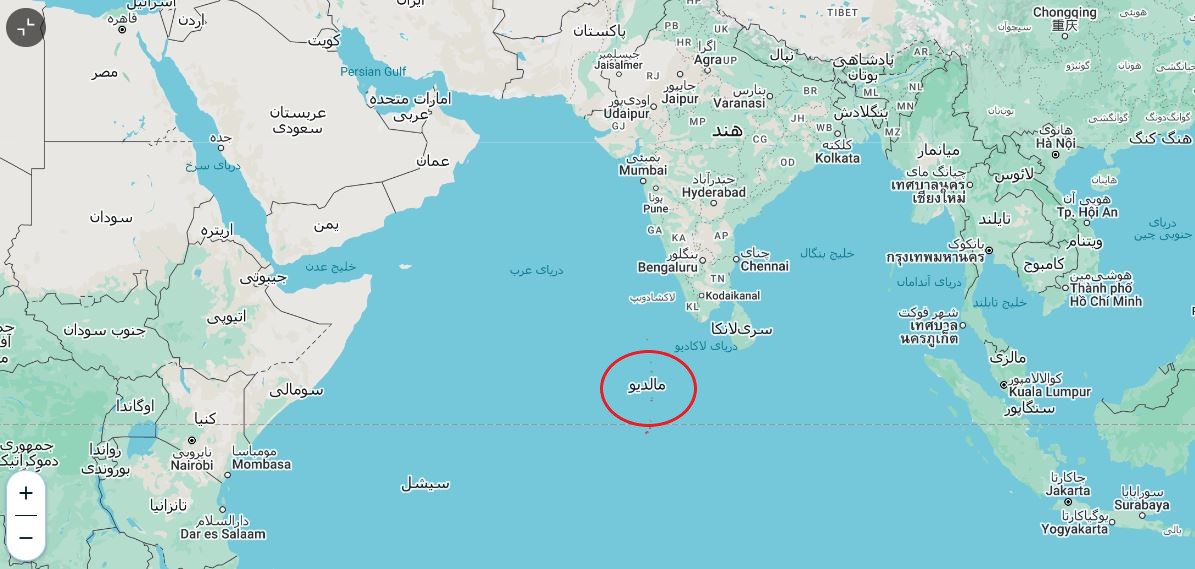 نقشه مالدیو در جهان