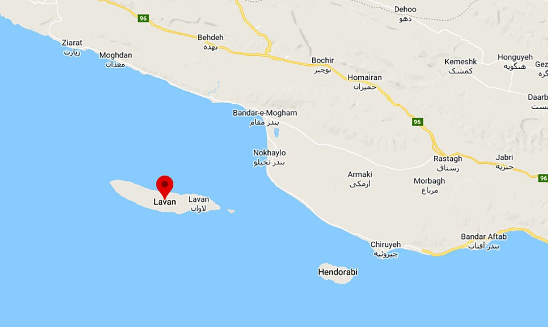جزیره لاوان روی نقشه